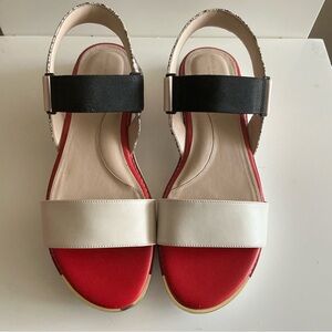 Cole Haan Women's Sandals - Black, White, and Red